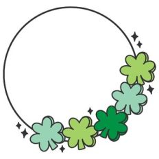 Shamrock Retro Circle Frame
