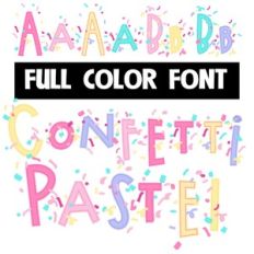 Confetti Pastel Color Font