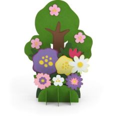 5X7 Grid Pop Up Card Flowers
