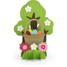 5X7 Grid Pop Up Card Easter Basket