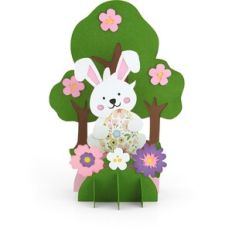 5X7 Grid Pop Up Card Easter Bunny