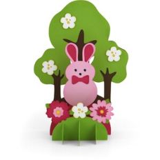 5X7 Grid Pop Up Card Easter Bunny