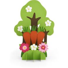 5X7 Grid Pop Up Card Easter Carrots