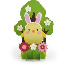 5X7 Grid Pop Up Card Easter Chick