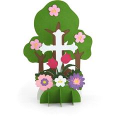 5X7 Grid Pop Up Card Easter Cross