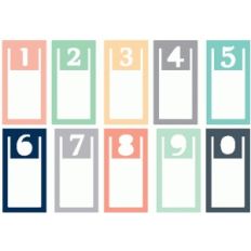 set of 10 number paperclips