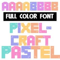 Pixelcraft Pastel Color Font
