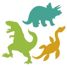 Dino Silhouette Set 2
