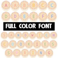Sandwich Cookies Spring Color Font