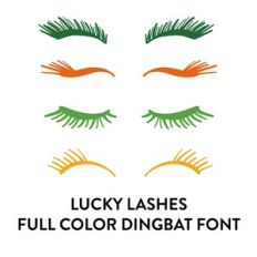lucky lashes full color dingbat font