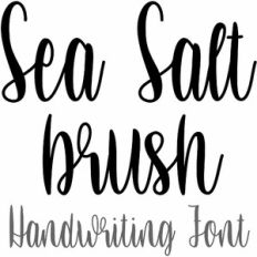sea salt brush handwriting font