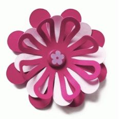 3d cutout layered flower