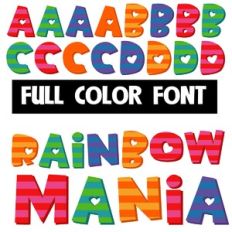Rainbow-mania Color Font