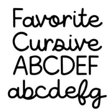 BFc Favorite Cursive Back To School Font