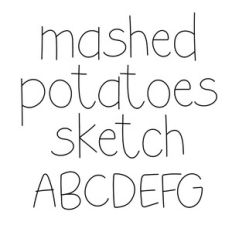 BFC Mashed Potatoes Handwriting Sketch Font