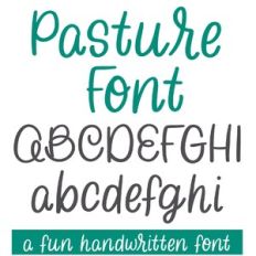 Pasture Font