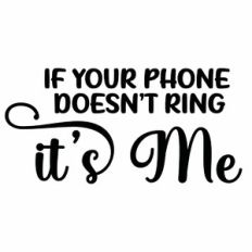 If Your Phone Doesn't Ring It's Me