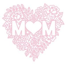 mom flower heart