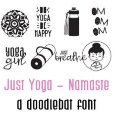 Just Yoga - Namaste Doodlebat Font
