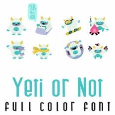 Yeti or Not Full Color Font