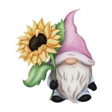 Gnome with sunflower