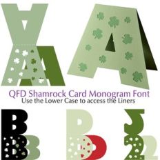 QFD Shamrock Card Monogram Font