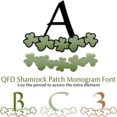 QFD Shamrock Patch Monogram Font