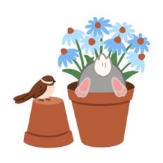 Bunny in Flower Pot