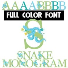 Snake Monogram 2 Color Font