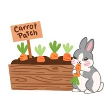 Carrot Patch with Bunny