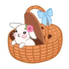 Bunny in Picnic Basket