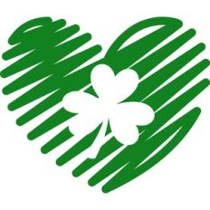 heart scribbled with shamrock