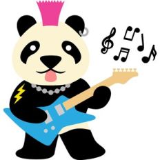 rock punk panda bear