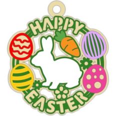 happy easter wreath