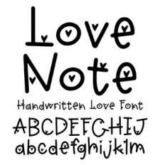 love note handwritten font