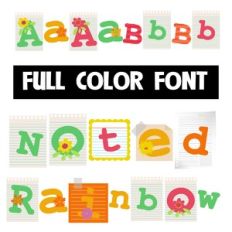 Noted Rainbow Color Font