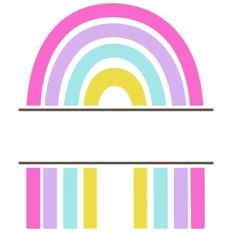 Tall Rainbow Split Frame