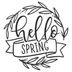 Hello Spring Wreath Frame