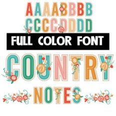 Country Notes Color Font