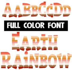 Earth Rainbow Color Font