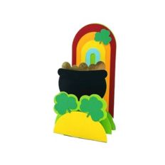 Pot Of Gold Rainbow Pop Up Stand Card
