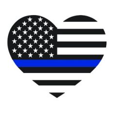 Blue Stripe Flag Heart