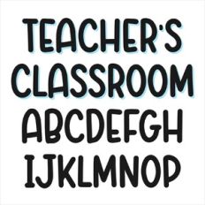 BFC Teacher's Classroom Cute School Handwriting Font