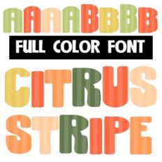 Citrus Stripe Color Font