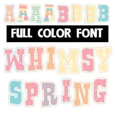 Whimsy Spring Color Font