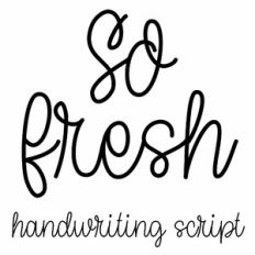 so fresh handwriting script font