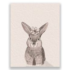 Cute Bunny Drawing Print and Cut