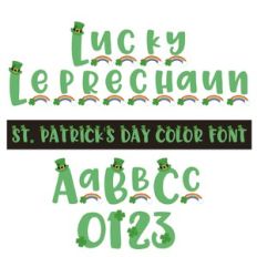 lucky leprechaun color font
