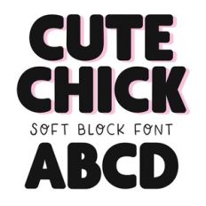 BFC Cute Chick Bold Soft Block Font