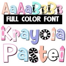 Krayola Pastel Color Font